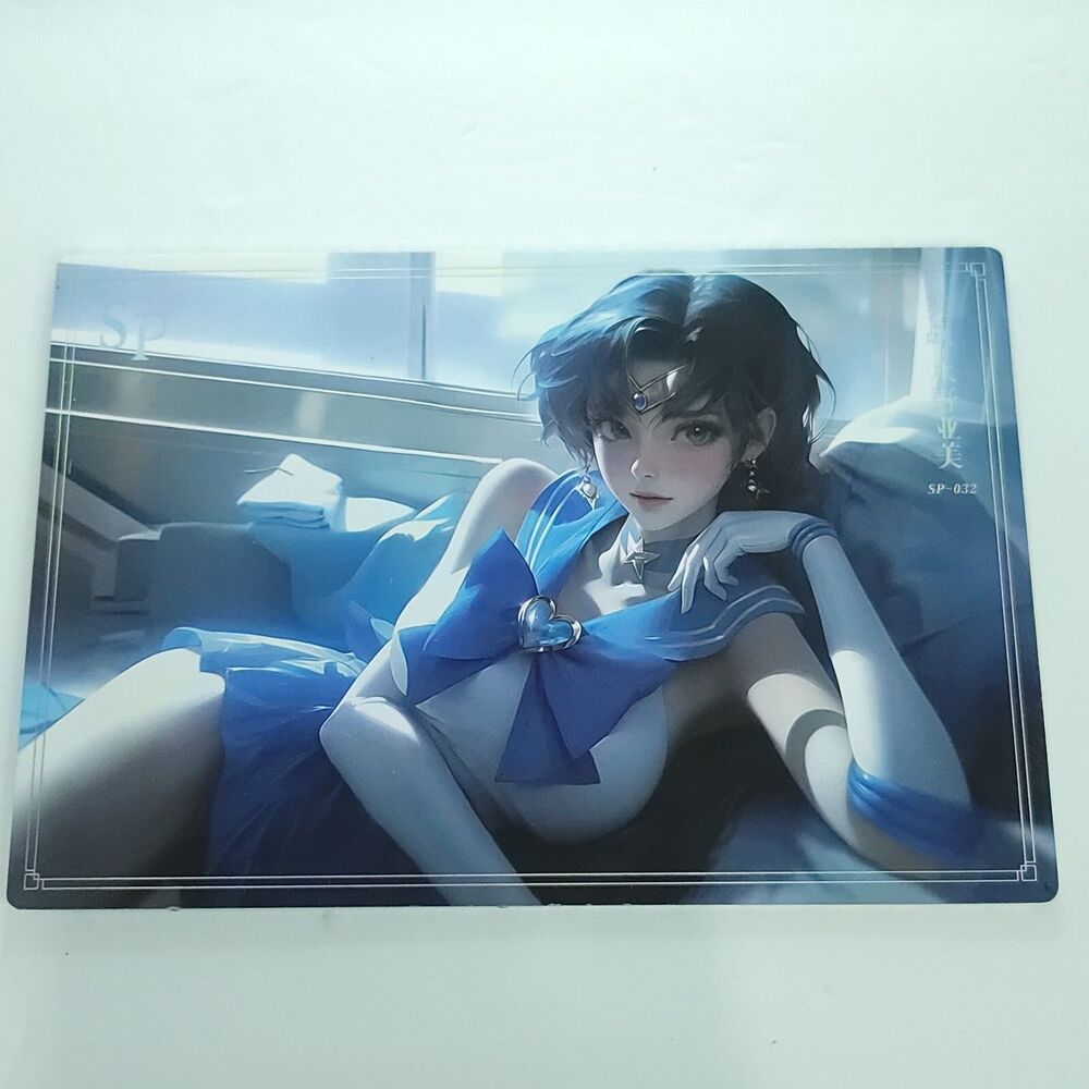 Mizuno Ami Sailor Moon Waifu Card Phantom 8" x 5.5" Art Print Sp-032  A5 Size